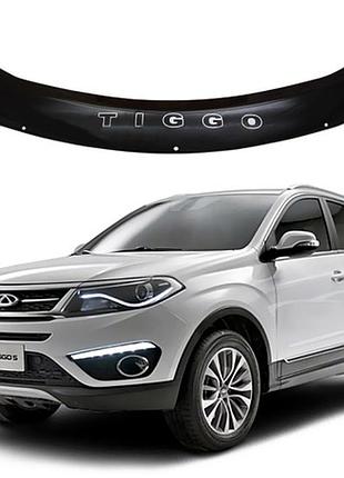 Дефлектор капота мухобойка на chery tigo v 2013-2017 vt 52