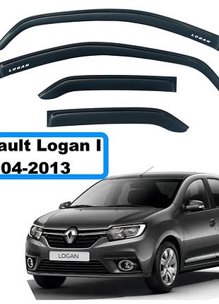 Вітровики renault logan i сед 2004-2013 (скотч) av-tuning