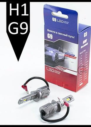 Світлодіодні led-лампи в фару авто h1 12 v-24 v g9 5500 k 60w12000l радіатор