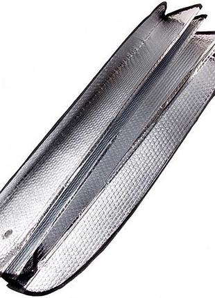 Шторка солнцезащитная зеркальная steel power (150x70см) l