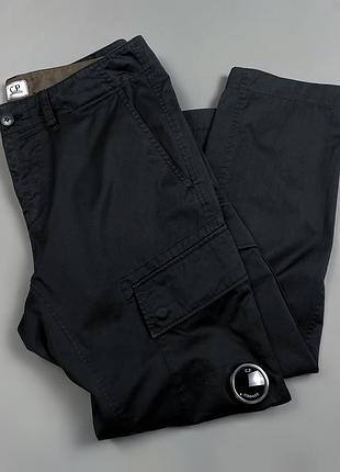 Штани c.p. company cargo pants оригінал розмір s 46 карго з лінзою чорні чоловічі stone island