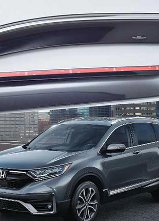 Дефлекторы окон ветровики для авто honda cr-v 2017 -> (скотч) с хром молдингом hic