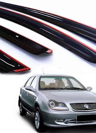 Дефлектори вікон вітровики для авто geely сk i 2005-2011 (скотч) av-tuning