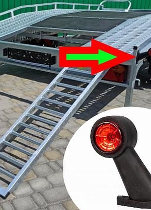 Ліхтар габаритний led 12-24 в (ріг косий) ft-009 c led 1 шт