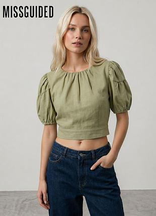 Нова зелена блуза з відкритою спинкою missguided 6