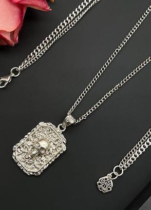 Колье александр маккуин skull plate necklace люкс качество