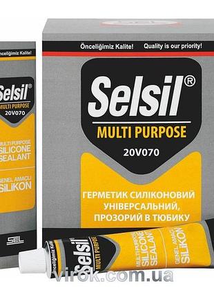 Герметик - прокладка силіконовий selsil (прозорий) універсальний. тюбик v50 мл. [12/48]