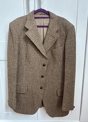 Вінтажний жакет твідовий harris tweed оригінал 100 % шерсть