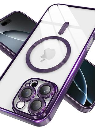 Чехол fiji chrome для apple iphone 16 pro max с magsafe и защитой камер purple