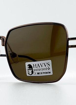 Сонцезахисні чоловічі окуляри havvs hv68088 с з поляризацією, коричневі
