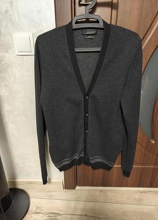 Мужской кардиган zara man в елку | 100% combed cotton