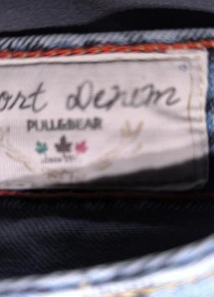 Джинсовые шорты pull &amp; bear леопард m/l 4