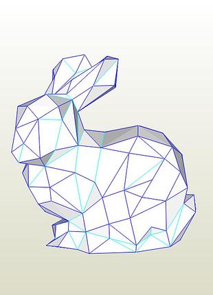 Paperkhan конструктор из картона кролик заяц пазл оригами papercraft 3d фигура развивающий набор антистресс