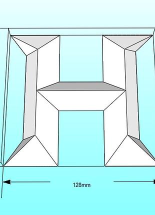 Paperkhan объёмная буква h 3d фигура паперкрафт papercraft имя название азбука алфавит реклама вывеска витрина