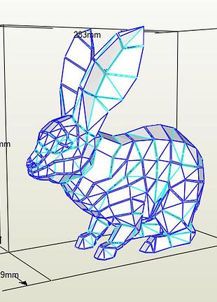 Paperkhan конструктор из картона заяц кролик оригами papercraft 3d фигура развивающий набор антистресс