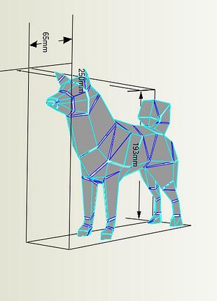 Paperkhan конструктор из картона лайка пес собака оригами papercraft 3d фигура развивающий набор антистресс