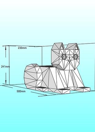 Paperkhan конструктор из картона фигура кубо котик кошка кот котенок оригами паперкрафт papercraft пазл набор подарок 3d фигура