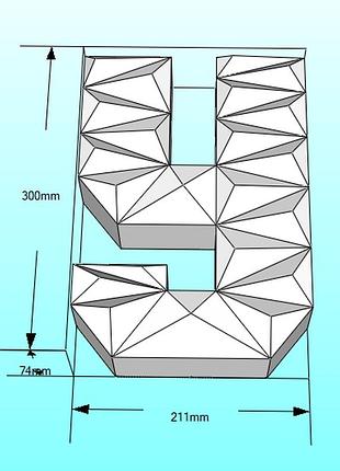 Paperkhan об'ємна буква у 3d фігура паперкрафт papercraft ім'я назва азбука алфавіт реклама вивіска вітрина абетка шрифт напис