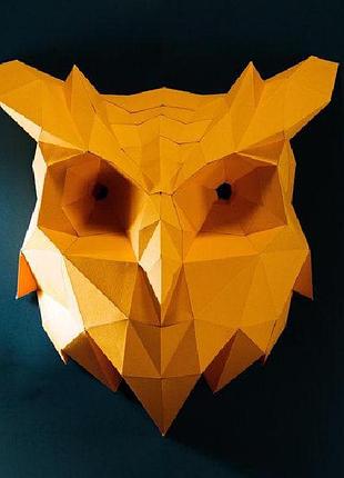 Paperkhan конструктор из картона сова филин пазл оригами papercraft 3d фигура развивающий набор антистресс