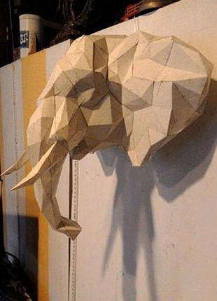 Конструктор з картону cлон elephant 3d фігура арт. 355.10.60 papercraft паперкрафт слоненя слониха мамонт