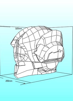 Шлем helmet персонаж герой маска mask конструктор из картона papercraft паперкрафт набор для творчества
