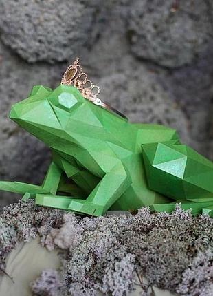 Paperkhan конструктор из картона жаба лягушка оригами papercraft 3d фигура развивающий набор антистресс