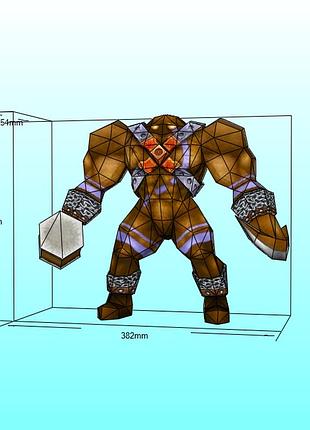 Paperkhan конструктор из картона bang 3d фигура character hero персонаж герой паперкрафт набор пазл оригами papercraft