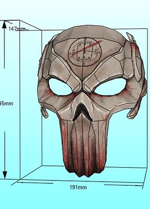 Маска шамана shaman warface darksiders конструктор з картону паперкрафт papercraft ігровий персонаж пазл 3д фігура