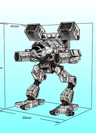 Paperkhan конструктор из картона madcat 3d фигура character hero персонаж герой паперкрафт набор пазл оригами papercraft