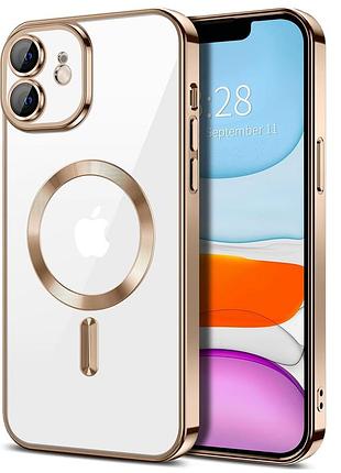 Чехол fiji chrome для apple iphone 12 с magsafe и защитой камер brown