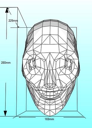 Маска мечтателя dreamrunner mask devil may cry конструктор из картона papercraft паперкрафт игровой персонаж 2