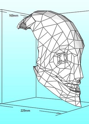 Маска мечтателя dreamrunner mask devil may cry конструктор из картона papercraft паперкрафт игровой персонаж 3