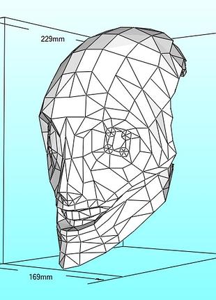 Маска мечтателя dreamrunner mask devil may cry конструктор из картона papercraft паперкрафт игровой персонаж 4