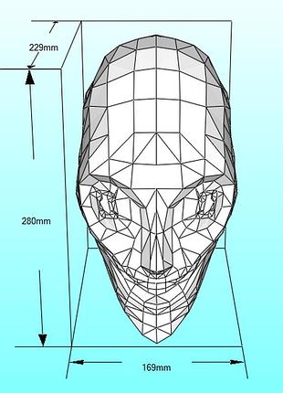 Маска мечтателя dreamrunner mask devil may cry конструктор из картона papercraft паперкрафт игровой персонаж 5