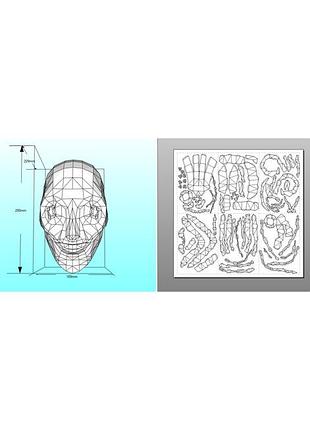 Маска мечтателя dreamrunner mask devil may cry конструктор из картона papercraft паперкрафт игровой персонаж 6