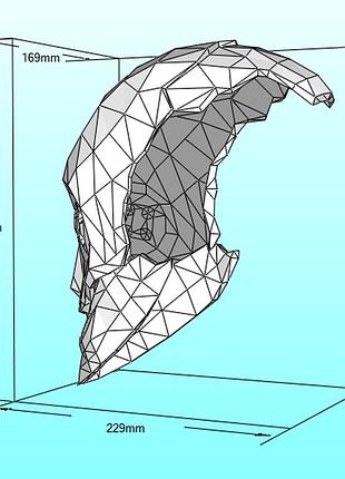 Маска мечтателя dreamrunner mask devil may cry конструктор из картона papercraft паперкрафт игровой персонаж 7