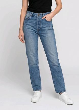 Джинсы женские massimo dutti осветлены винтажная средняя посадка прямые джинсы