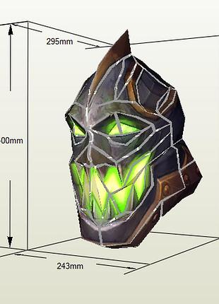 Paperkhan конструктор из картона helm warcraft papercraft 3d фигура развивающий подарок статуя сувенир