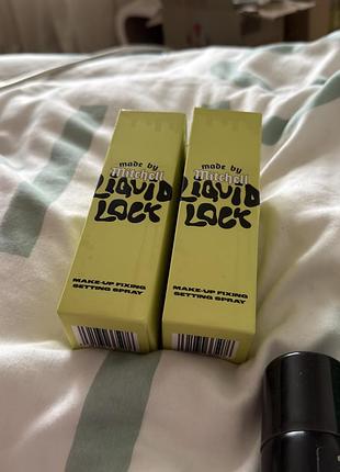 Liquid lock setting spray від бренду made by mitchell фіксатор макіяжу