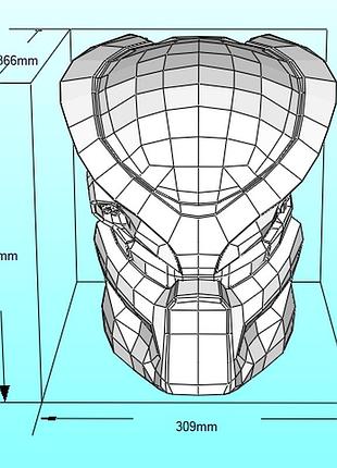 Маска хищника predator mask jungle hunter конструктор из картона papercraft паперкрафт игровой персонаж