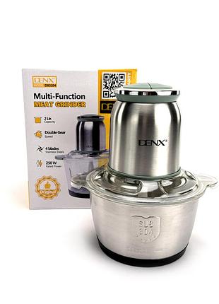 Чоппер-измельчитель denx dx3204 с чашей 2 л. серебристый (dx3204)