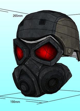 Шлем весельчака beltway helmet конструктор из картона papercraft паперкрафт игровой персонаж