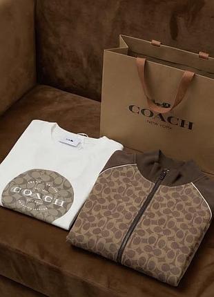 Футболка coach белая