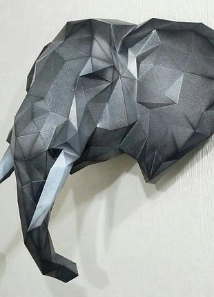 Конструктор з картону cлон elephant 3d фігура арт. 355.10.60 papercraft паперкрафт слоненя слониха мамонт