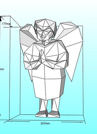 Paperkhan конструктор из картону ангел 3d фигура статуя скульптура паперкрафт набор для творчества пазл оригами
