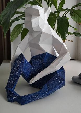 Paperkhan конструктор из картона обезьяна макака оригами papercraft фигура развивающий набор антистрес подарок