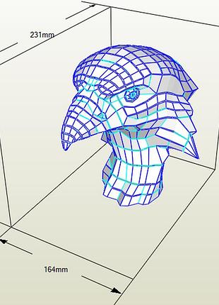 Paperkhan конструктор из картона орёл голова пазл оригами papercraft фигура развивающий набор антистресс