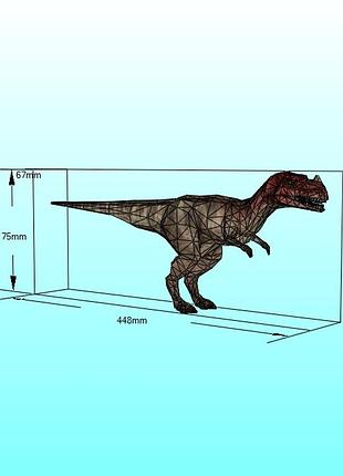 Paperkhan конструктор из картона динозавр цератозавр оригами papercraft 3d фигура развивающий набор антистрес