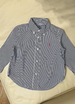 Сорочка довгий рукав фірмова ralph lauren 18 міс ріст 86 стан нової дов 38.5, шир 31, рукав 29.5