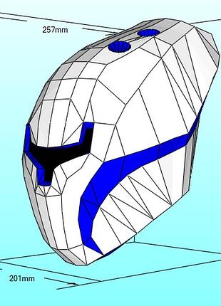 Маска шлем light drone helm конструктор из картона papercraft паперкрафт игровой персонаж